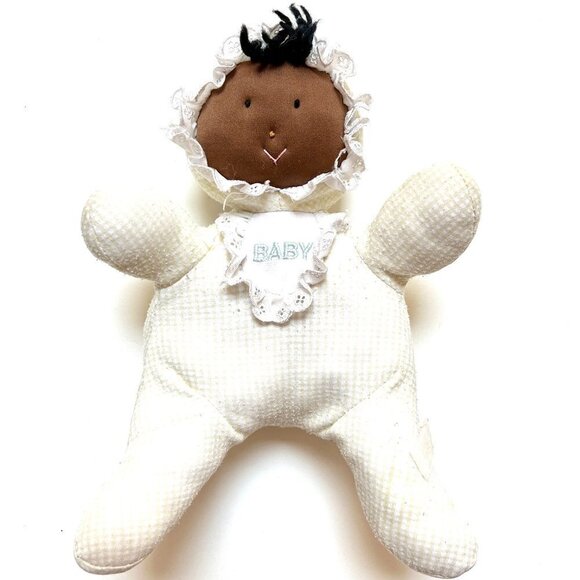 SO SOFT Vintage Dark Brown Black Skin African American Hispanic Lovey Baby Doll - Picture 1 of 2